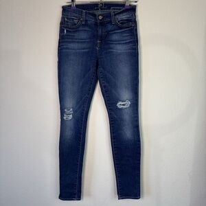 7 For All Mankind Gwenevere Distressed Jeans Women’s Size 26 Skinny Y2K